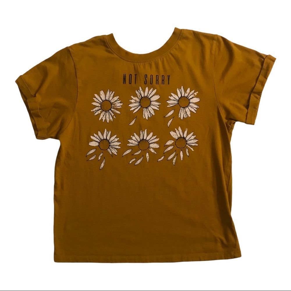 VIBE N’ “NOT SORRY” Tee Short Sleeves Gold Size Small - Picture 6 of 6